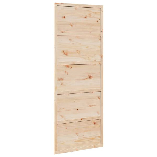 vidaXL Porte de grange 80x208 cm bois massif de pin