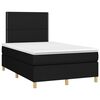 vidaXL Sommier &agrave; lattes de lit avec matelas Noir 120x200 cm Tissu