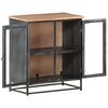 vidaXL Buffet Gris 60x35x70 cm Bois d'acacia massif et acier
