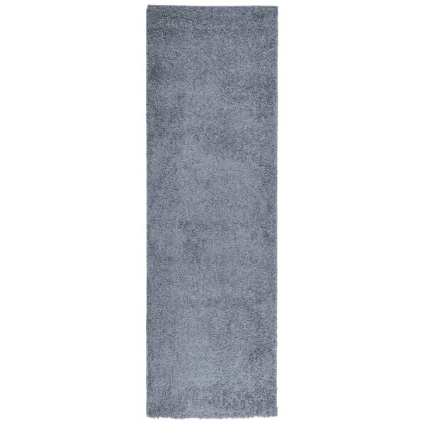 vidaXL Tapis shaggy PAMPLONA poils longs moderne bleu 80x250 cm