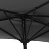 vidaXL Parasol de balcon avec m&acirc;t en aluminium Noir 270x144x222cm Demi