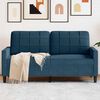 vidaXL Canap&eacute; &agrave; 2 places Bleu 140 cm Velours