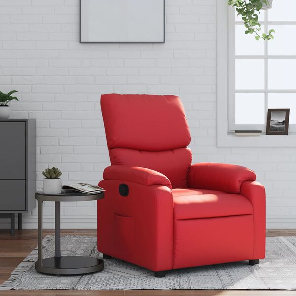 vidaXL Fauteuil inclinable Rouge Similicuir