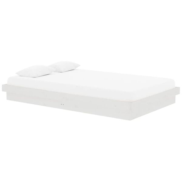 vidaXL Cadre de lit sans matelas blanc bois massif 120x200 cm