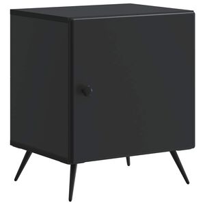 vidaXL Cabinet de chevet Noir 43 x 34,5 x 50 cm Bois d'ing&eacute;nierie
