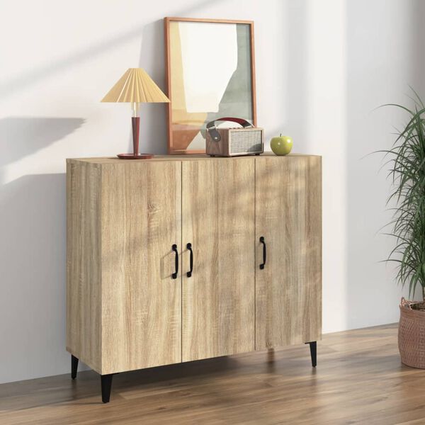vidaXL Buffet chêne sonoma 90x34x80 cm bois d'ingénierie