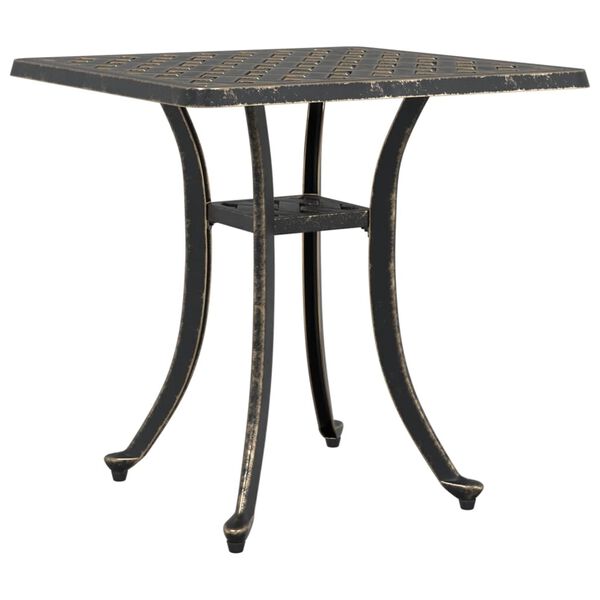 vidaXL Table de jardin bronze 53x53x53 cm aluminium coulé