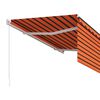 vidaXL Auvent r&eacute;tractable manuel avec store 3x2,5 m Orange et marron