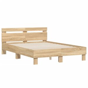 vidaXL Cadre de lit sans matelas ch&ecirc;ne sonoma 120x190 cm