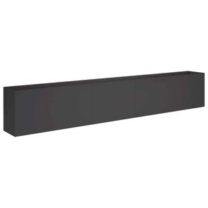 vidaXL Cache-pot de jardin Noir 360 x 40 x 60 cm Acier lamin&eacute; &agrave; froid