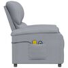 vidaXL Fauteuil &eacute;lectrique de massage Gris clair Tissu