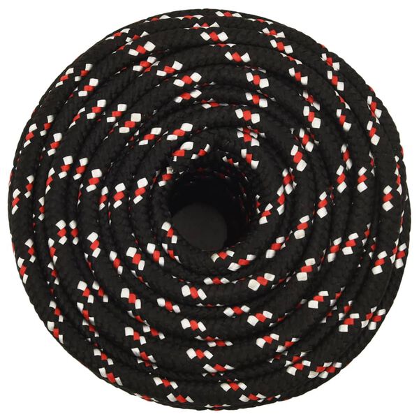 vidaXL Corde de bateau Noir 18 mm 100 m Polypropyl&egrave;ne