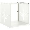 vidaXL Portant de bois chauffage blanc 40x40x40 cm