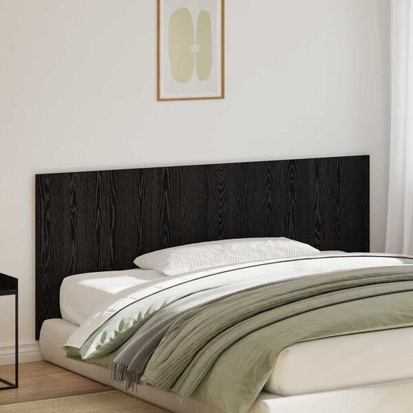 vidaXL Tête de lit Chêne noir 200 x 1,5 x 80 cm Bois d'ingénierie