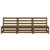 vidaXL Canapés centraux de jardin 3 pcs marron miel bois de pin massif