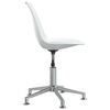 vidaXL Chaise pivotante de salle &agrave; manger Blanc Similicuir