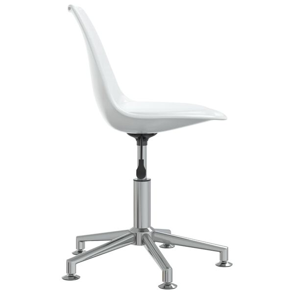 vidaXL Chaise pivotante de salle &agrave; manger Blanc Similicuir