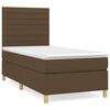 vidaXL Sommier &agrave; lattes de lit avec matelas Marron fonc&eacute; 100x200 cm