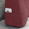 vidaXL Coussin de Dos Bordeaux 80 x 24 x 50 cm tissu