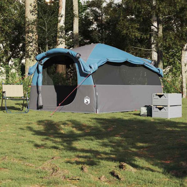 vidaXL Tente familiale tunnel 6 personnes bleu imperm&eacute;able