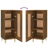 vidaXL Buffet Chêne fumé 34,5x34x90 cm Bois d'ingénierie