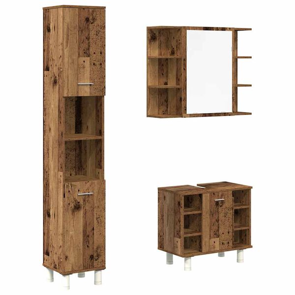 vidaXL Ensemble de meubles salle de bain 3 pcs bois d'ingénierie