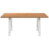 vidaXL Table à manger marron clair bois de chêne massif rectangulaire