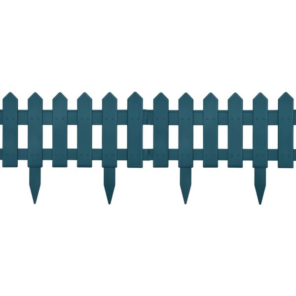 vidaXL Bordures de pelouse 25 pcs Vert 10 m PP