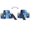 vidaXL Lit mezzanine pour enfants Noir et Bleu 99,5 x 200 cm M&eacute;tал