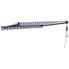 vidaXL Auvent r&eacute;tractable automatique bleu et blanc 3x2,5 m