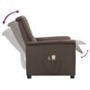 vidaXL Fauteuil &eacute;lectrique de massage Taupe Tissu