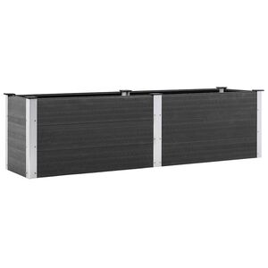 vidaXL Lit sur&eacute;lev&eacute; de jardin 200x50x54 cm WPC Gris
