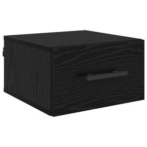 vidaXL Cabinet de chevet Ch&ecirc;ne noir 35 x 35 x 20 cm Bois d'ing&eacute;nierie