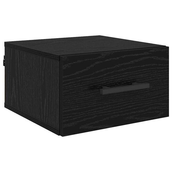 vidaXL Cabinet de chevet Ch&ecirc;ne noir 35 x 35 x 20 cm Bois d'ing&eacute;nierie