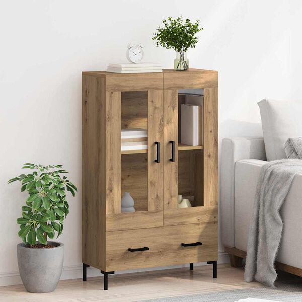 vidaXL Haut Armoire avec tiroir Ch&ecirc;ne artisanal 69,5 x 31 x 115 cm