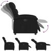 vidaXL Fauteuil inclinable noir tissu