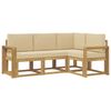 vidaXL Ensemble de canap&eacute;s d'ext&eacute;rieur 4 pc Blanc et Beige