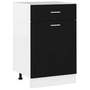 vidaXL Armoire &agrave; tiroirs "Lyon" Noir 50 x 46 x 81,5 cm Bois d'ing&eacute;nierie