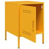 vidaXL Table de chevet jaune moutarde 36x39x50,5 cm acier