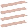 vidaXL &Eacute;tag&egrave;re flottante 4 pcs Rose 60 x 8,5 x 2,5 cm Acier
