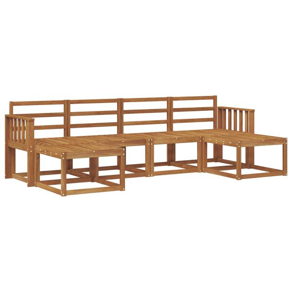 vidaXL Ensemble de canap&eacute;s d'ext&eacute;rieur 6 pcs Naturel Bois d'ing&eacute;nierie