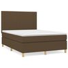 vidaXL Sommier &agrave; lattes de lit avec matelas Marron fonc&eacute; 140x190 cm