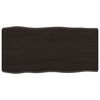 vidaXL Dessus de table bois massif trait&eacute; bordure assortie