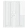 vidaXL Armoire de cuisine Lucca Blanc brillant 80 x 31 x 100 cm