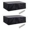 vidaXL Housses de salon de jardin 2 pcs Rotin 10 &oelig;illets 300 x 140 cm