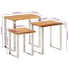 vidaXL Tables gigognes 3 pcs avec bord vivant bois massif d'acacia