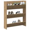 vidaXL Armoire &agrave; chaussures murale ch&ecirc;ne artisanal bois d'ing&eacute;nierie