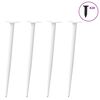 vidaXL Pieds de table console coniques 4 pièces Blanc 72-73 cm Acier