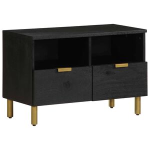 vidaXL Meuble TV noir 70x33x46 cm bois d'ing&eacute;nierie