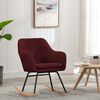 vidaXL Chaise &agrave; bascule Rouge bordeaux Tissu
